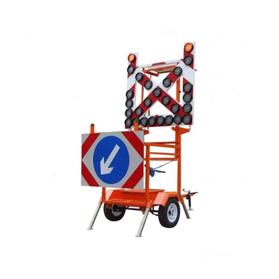 Iron CE Amber Flashing LED Light Bulbs Solar Rechargeable Traffic Post Lead Acid Trailer